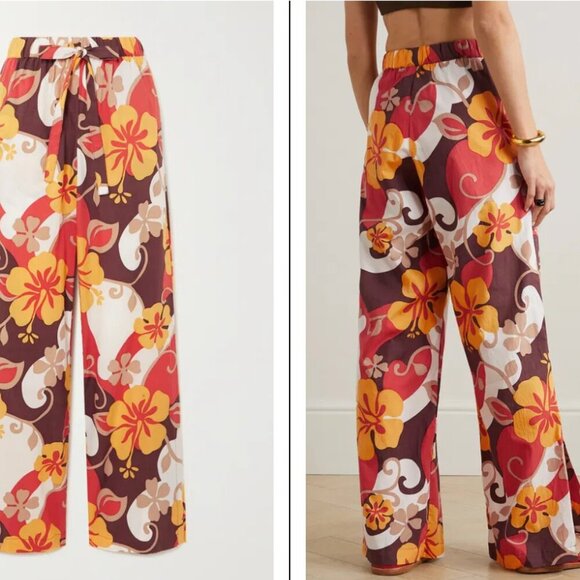 FAITHFULL THE BRAND New Celvia Wide Leg Pant Ulani Floral Print small - Picture 2 of 4